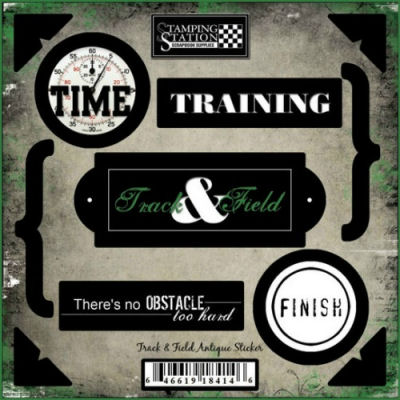 Stamping Station - Track & Field Antique Stickers
